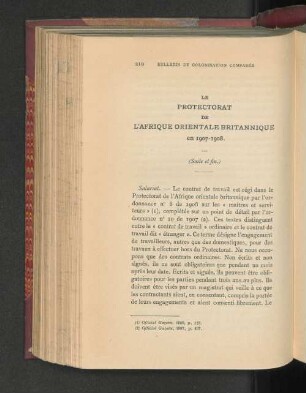 Le Protectorat De L'Afrique Orientale Allemande En 1907-1908.