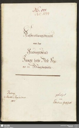 Aufbereitungsbericht von dem Grubengebäude Junge hohe Birke Fdgr. an der Münzbachhütte
