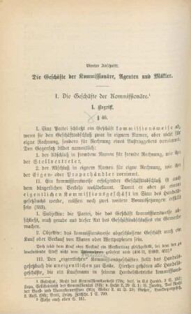 Vierter Abschnitt. Die Geschäfte der Kommissionäre, Agenten und Mäkler
