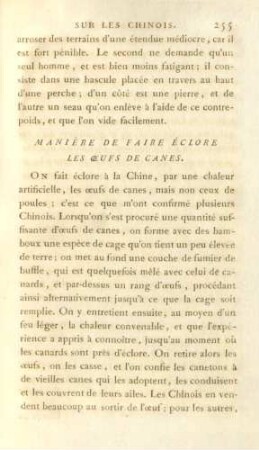 Manière de faire éclore les oeufs de canes