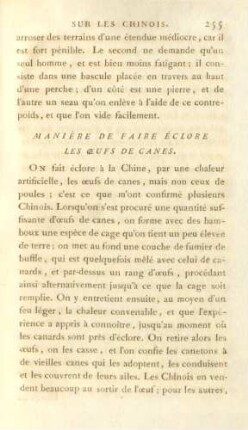 Manière de faire éclore les oeufs de canes
