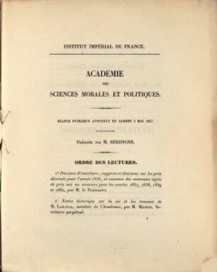 Séance publique annuelle. 1857