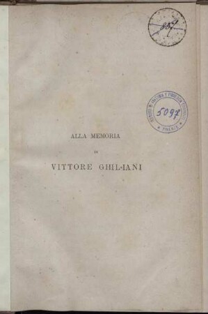 Alla Memoria Di Vittore Ghiliani