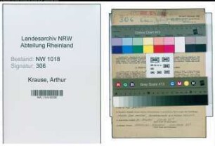 Entnazifizierung Arthur Krause , geb. 17.01.1891 (Kalkulator)
