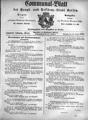 1876,43: No. 43, 22. Oktober 1876
