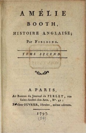 Amélie Booth : Histoire Anglaise, 2