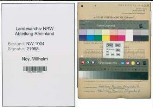 Entnazifizierung Wilhelm Noy , geb. 28.06.1902 (Angestellter)
