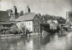 Eilenburg, Stadtansicht : Eilenburg. Burg. Blick über den Mühlgraben von Osten