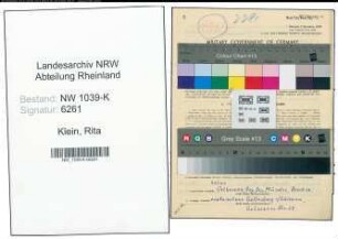 Entnazifizierung Rita Klein , geb. 26.06.1904 (Lehrerin)