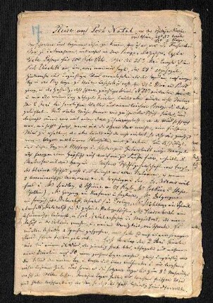 Reisebericht von Ferdinand Krauss