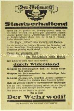 Aufruf zum Eintritt in den Wehrwolf