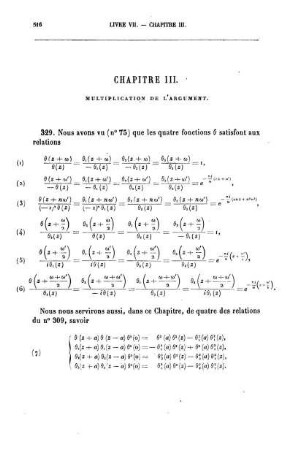CHAPITRE III. - Multiplication de l'argument.