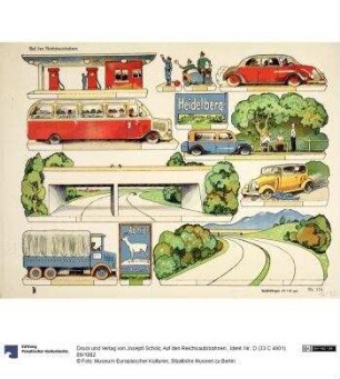 Auf den Reichsautobahnen.