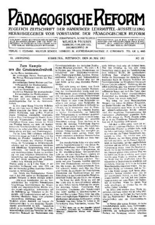 Zum Kampfe um die Gewissensfreiheit