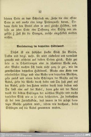 Veränderung im doppelten Häkelwerk