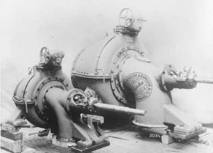 Francis-Stirnkesselturbine mit achsialer Wasserzuführung, Amme, Giesecke und Konegen : Technikgeschichte | Maschinenbau | Kraftmaschinen | Wasserkraftmaschinen