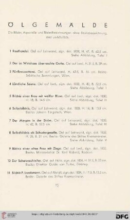 Ölgemälde (Nr. 1-70)