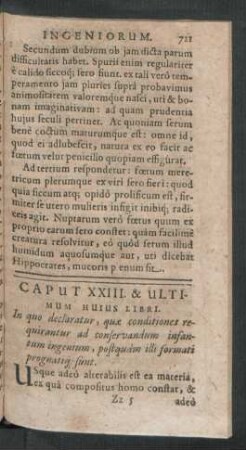 Caput XXIII. & Ultimum Huius Libri