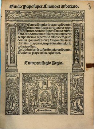 Lectura singularis et aurea super ff. novo et infortiato [digesto]