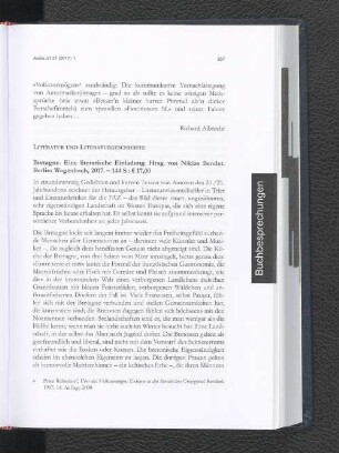 Literatur und Literaturgeschichte.
