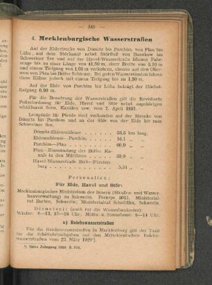 a) Reichswasserstraßen