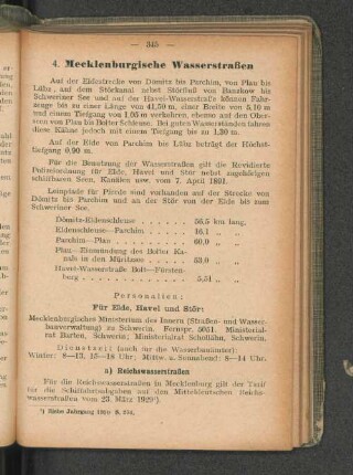 a) Reichswasserstraßen