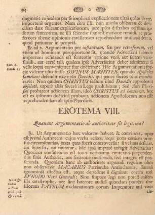 Erotema VIII.