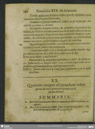 XX. Quantum tempus ad jurandum indulgetur, & intra quantum tempus quis jurare debet?