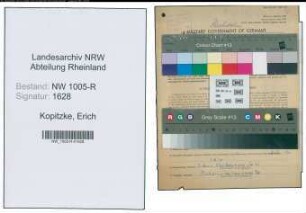 Entnazifizierung Erich Kopitzke , geb. 18.03.1901 (Lokfuehrer)