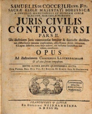 Ius civile controversum. 2
