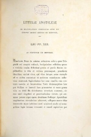 Leonis XIII Pontificis Maximi Acta, Vol. 8