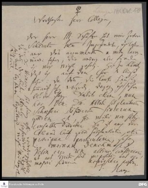 Brief von Joachim Lange an August Hermann Francke.