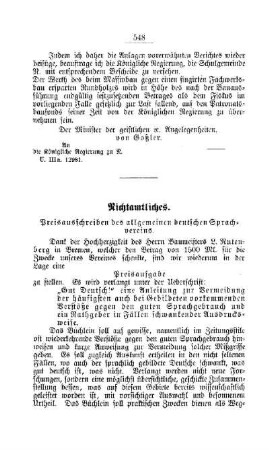 Preisausschreiben des allgemeinen deutschen Sprachvereins : [Nichtamtliches]