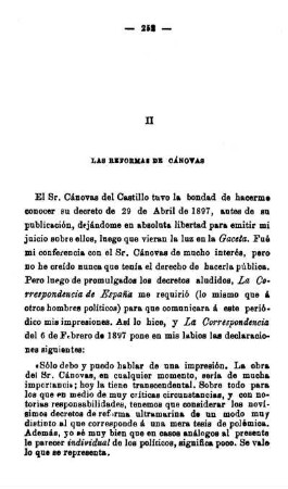 II - Las Reformas De Cánovas