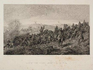 Transport eines Vierundzwanzigpfünders bei Dünth (März 1864)