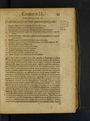 Observatio X. Constitutio 22 p. 2 ord. Impe. quomodo intelligenda?