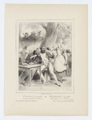 L’amitié que l’on regrette n’a pas quitté nos climats, Blatt 7 der Folge "Lithographisches Album"