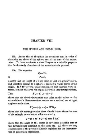 Chapter VIII. The Sphere and Cyclic Cone.