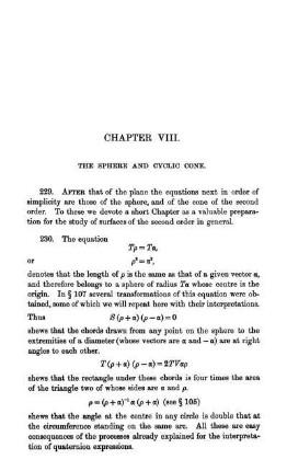 Chapter VIII. The Sphere and Cyclic Cone.