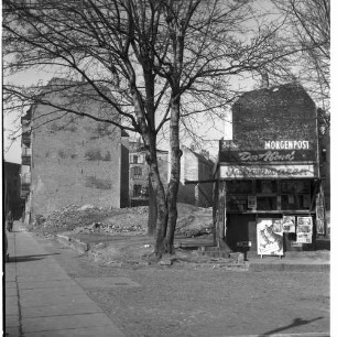 Negativ: Trümmer, Menzelstraße 16, 1954