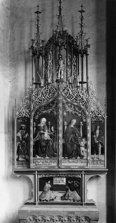 Altar mit Anna selbdritt : Altar mit Anna selbdritt. Tafelmalerei. Österreich