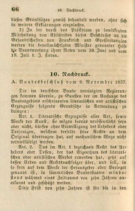A. Bundesbeschluß vom 9. November 1837