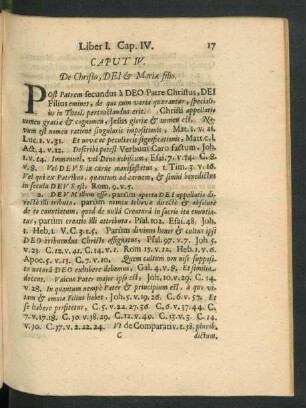 Caput IV. De Christo, dei & Mariae filio.