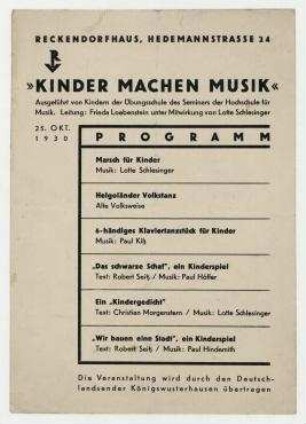 "Kinder machen Musik". Berlin