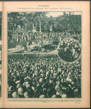 Inauguración oficial del parque Rivadavia [Fotografías]