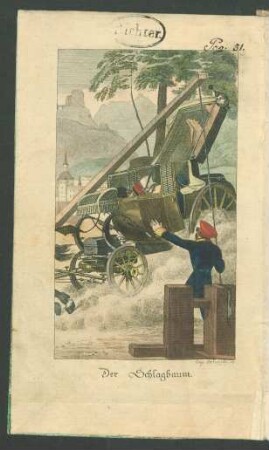 Tafel: Der Schlagbaum.