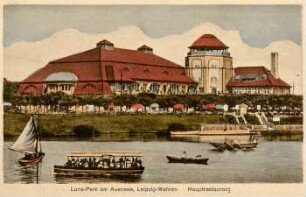 Luna-Park am Auensee, Leipzig-Wahren: Hauptrestaurant [Offizielle Postkarte : 39]