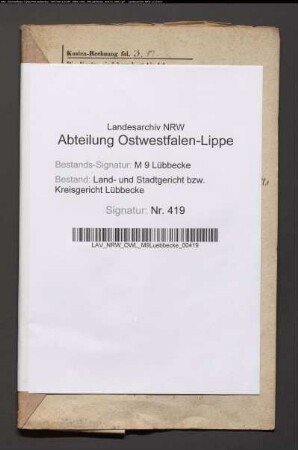 Erblasser: Dreier, Friederike Louise, geb. Brandt: