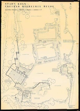 Freibad Merheimer Heide, Köln: Lageplan