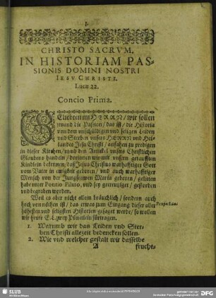 Concio Prima